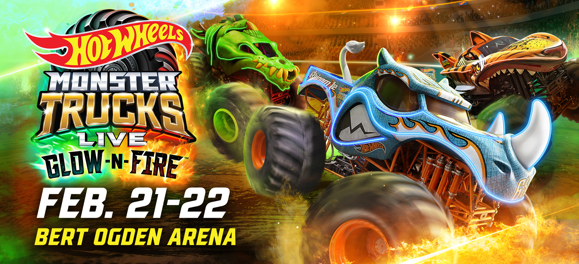 Hot Wheel Live Glow N Fire 2026 | February 21-22 | Bert Ogden Arena Edinburg TX