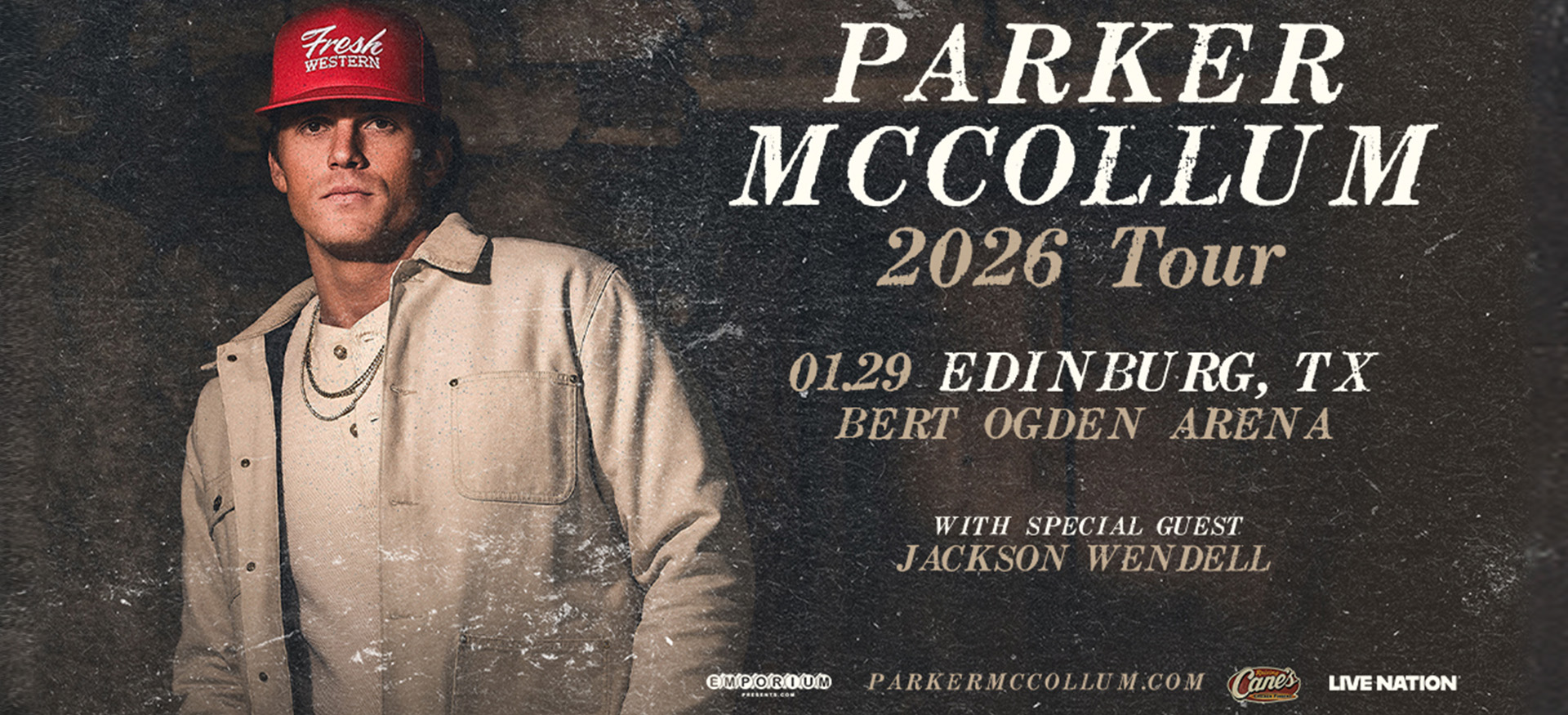 Parker Mccollum 2026 Tour | January 29 | Bert Ogden Arena Edinburg, TX