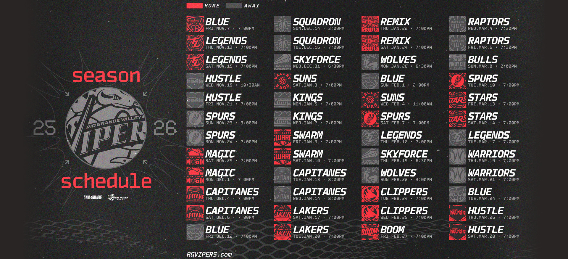 Rio Grande Valley Vipers 26-26 Season